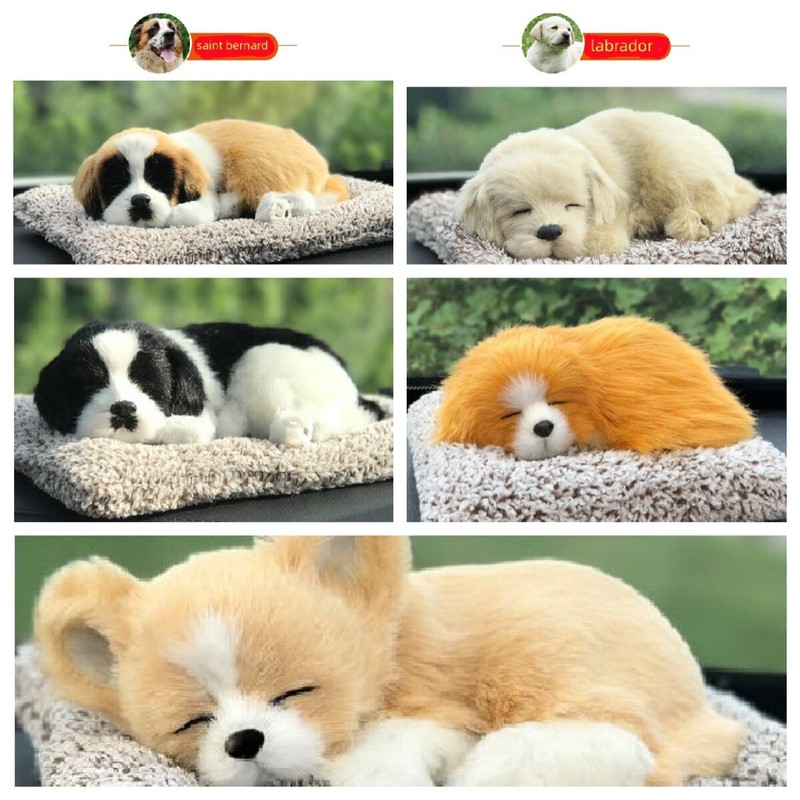 Adorable Sleeping Puppy with 100% Handcrafted Artificial Fur for Decor and Gift