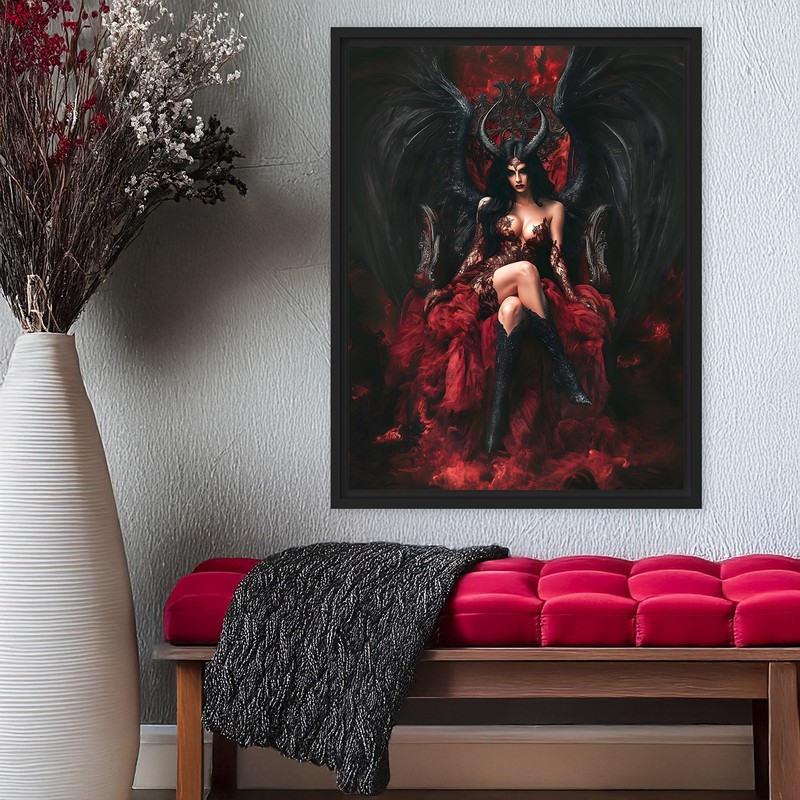Lilith Fine Art Print #2, Canvas, Optional Frame, Dark Demon Goddess Wall Art gallery