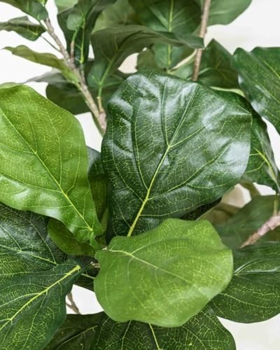 Artificial Fiddle Leaf Fig Tree 6FT - Large Fake Trees with White Planter, Tall gallery