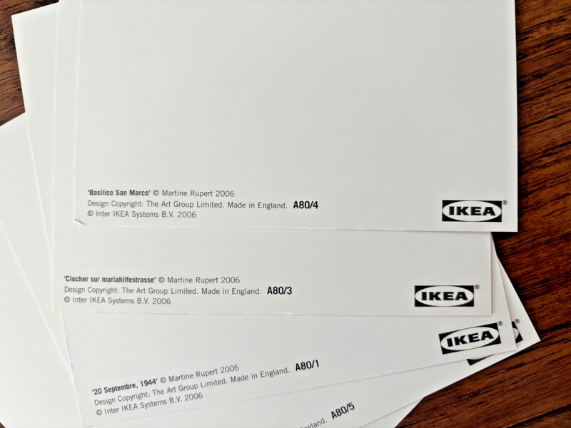Martine Rupert IKEA Card Prints 5 1/2" x 5 1/2" Set of 5 NEW gallery