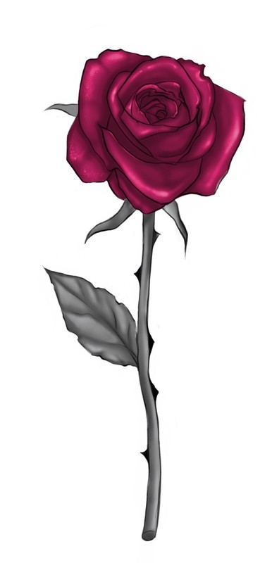 Rose Phone Sticker (2 inch) Decal Flower Pink Pretty Summer Garden Stem