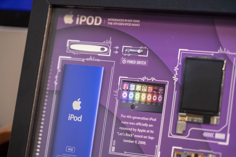 Framed iPod Nano 4th Gen Teardown Art, Retro Tech Decor, Gift for Him gallery
