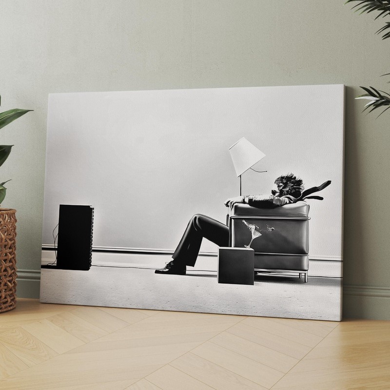 Blown Away Guy Maxell Ad 1979 Steve Steigman Speaker 1970s Canvas Wall Art Print