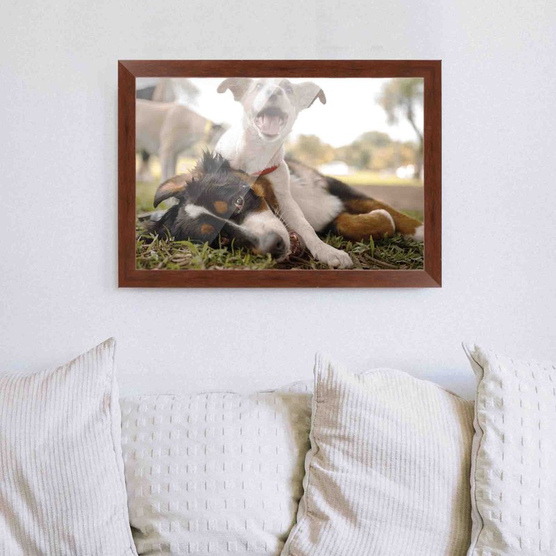 5x12 In Brown Real Wood Picture Frame Width 1.25 inches | Interior Frame Depth 0 gallery