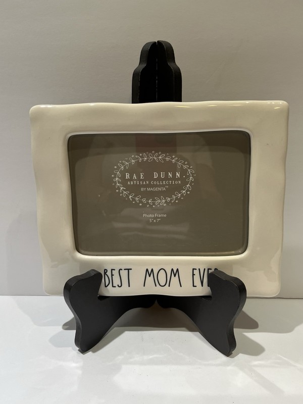 Rae Dunn by Magenta Best Mom Ever Photo Frame 5x7 Inches Ivory