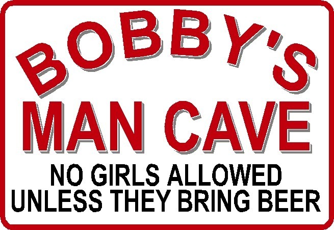 Personalize This Man Cave 10″X7″ Polystyrene Novelty Sign Garage Office Den Beer