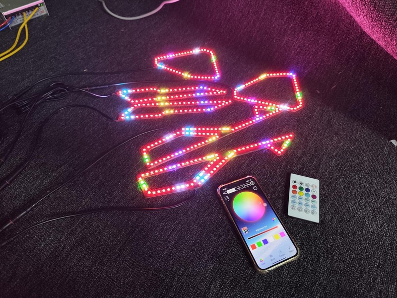 6PCS RGB Dream Color CHASING Addressable LEDs Overlay Lighting LED Lights Ang... gallery