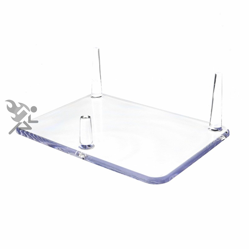 6.25″ Three-Peg Acrylic Display Stand for Fossils, Minerals, Rocks, and Geodes,