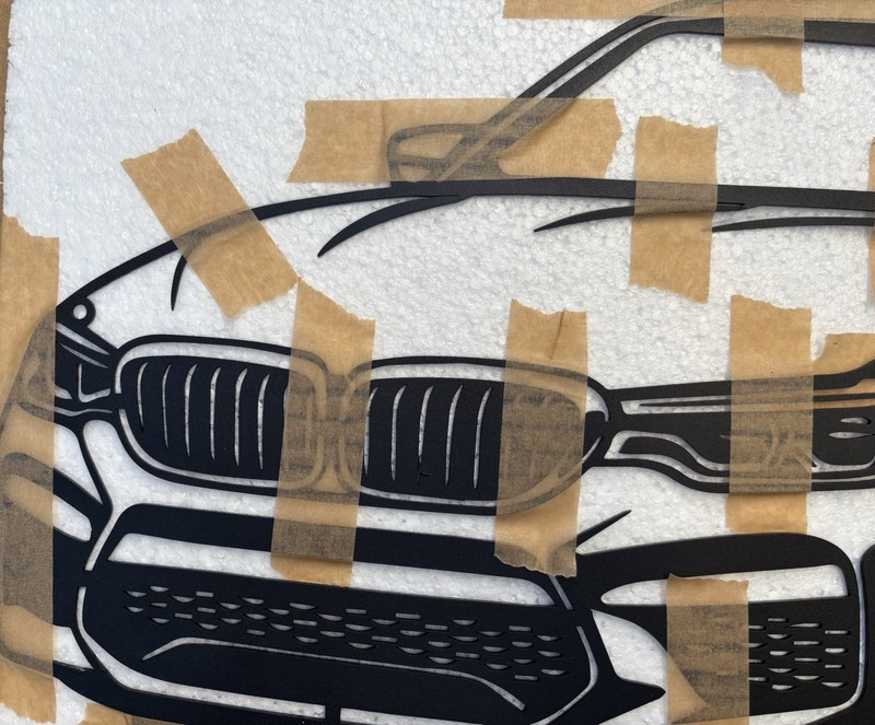 BMW M3 f80 Metal Wall Art 19 1/2 X 9 1/2 Inches Black Laser Cut gallery