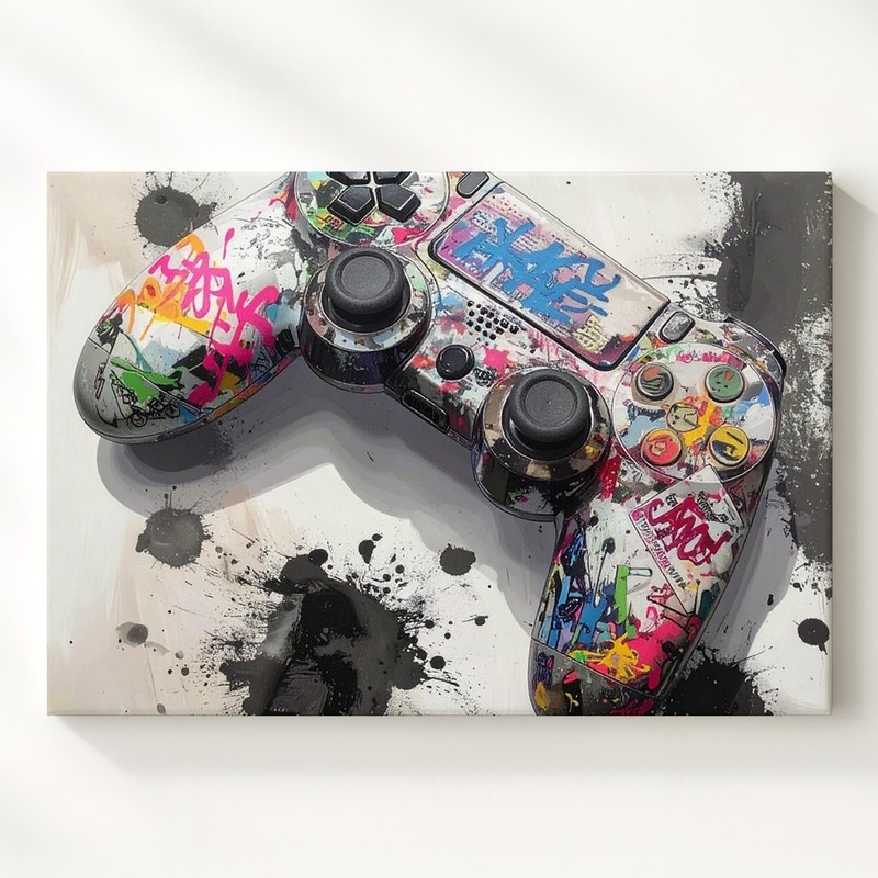 Graffiti Gamer Canvas Urban Street Art Controller Wall Print What If Your Wall