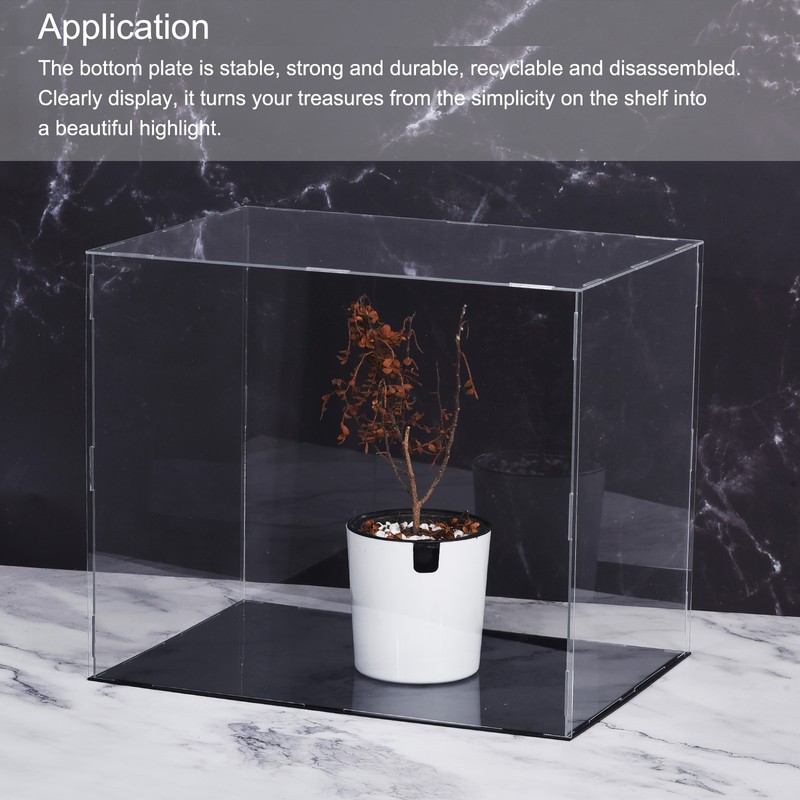 Acrylic Display Case Plastic Box Cube Storage Box Clear 36x16x30.5cm gallery