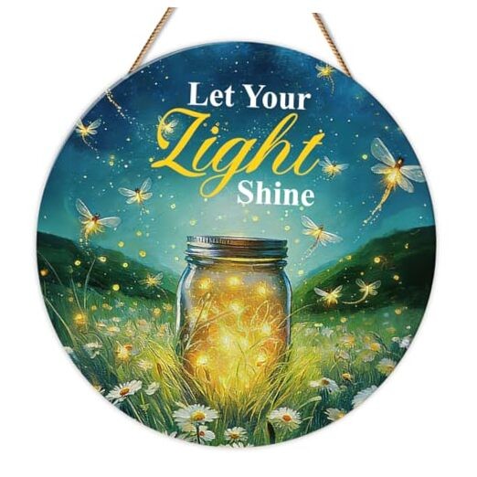 Spring Summer Wood Sign Let Your Light Shine Sign Summer Decor for Home Office
