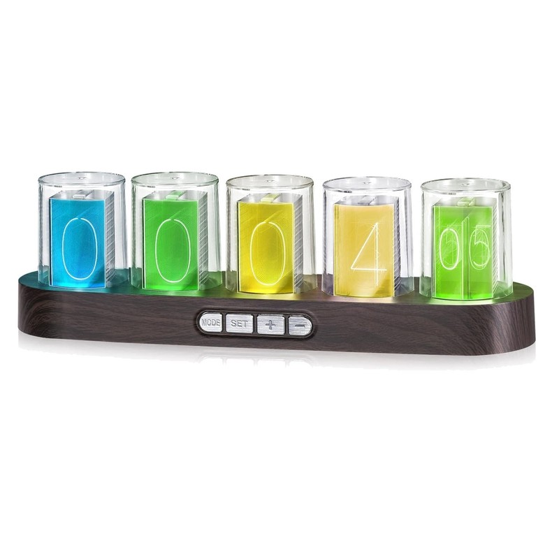 Creative Analog Nixie Tube Clock with 9 Display Modes – No Assembly Required