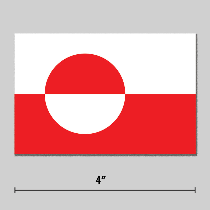 Greenland Flag Sticker National Flag of Greenland 4″ Vinyl Decal