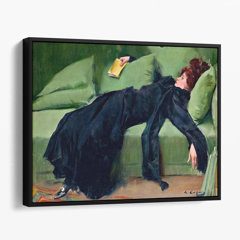 Decadent Young Woman After the Dance (1899) Ramon Casas Canvas Wall Art Print
