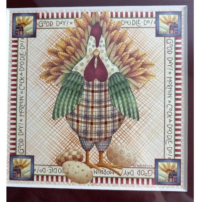 Set of 3 Framed Rooster Art Prints Farmhouse Country Kitchen Professional Frame gallery