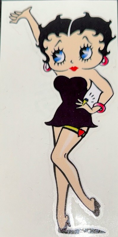 BETTY BOOP STICKER✨💋💄🖤👠💋✨5 1/4” X 2 1/2”✨GLOSSY✨HOT✨SEXY & CUTE✨❤️