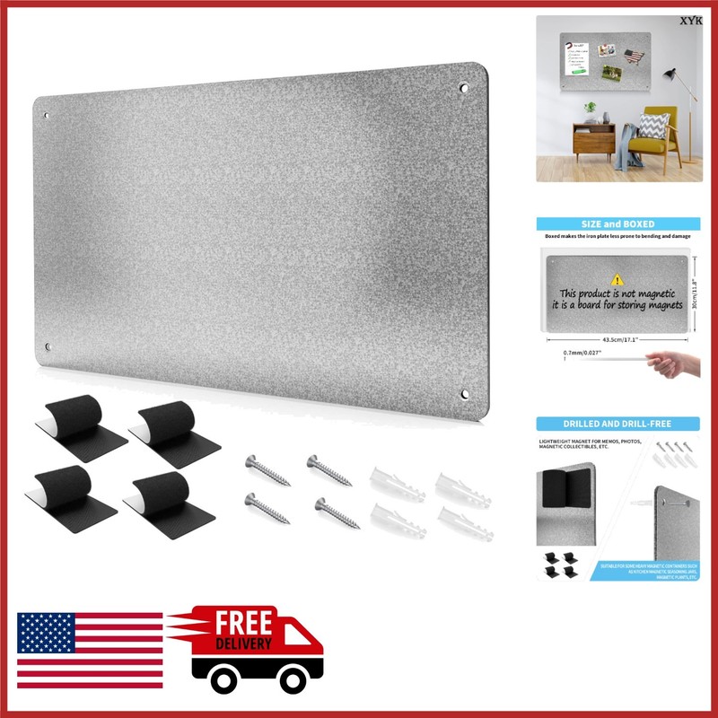 17.7″ x 11.8″ Metal Magnetic Board for Office Wall Display Notes Photos