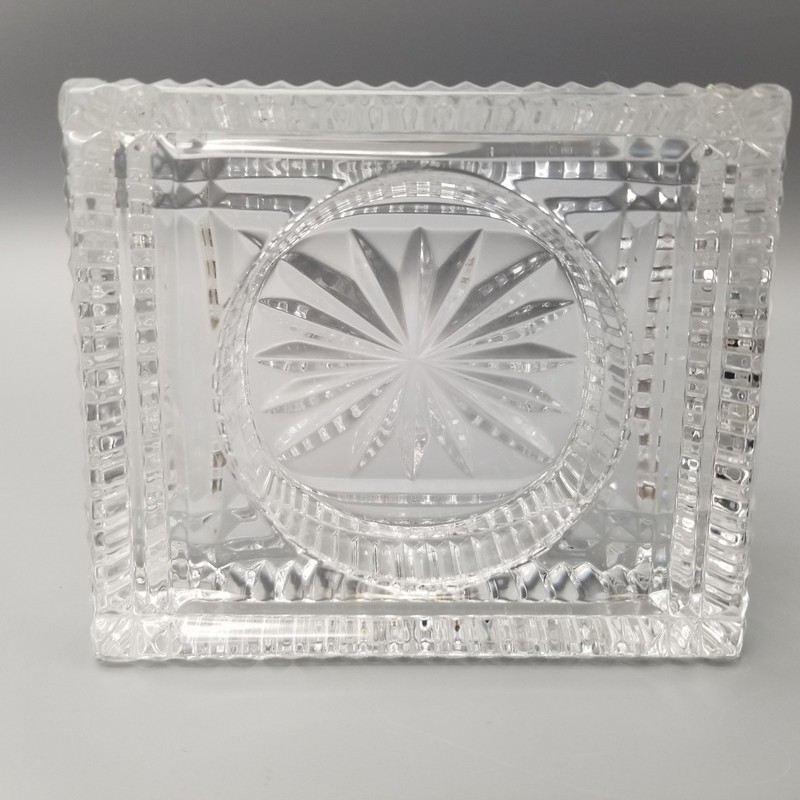 Waterford Crystal Desk Clock Analog Approximately 5x4x2 Inches Tested Works gallery