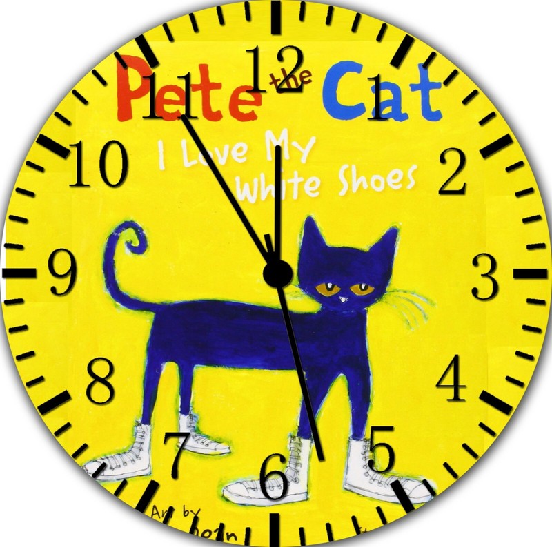 Pete the Cat Frameless Silent Wall Clock Nice For Gifts or Decor G34