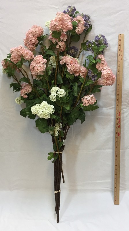 Lilac Flowers Long Stem 40″ Pink Purple White Artificial Stem Blossoms Set 6