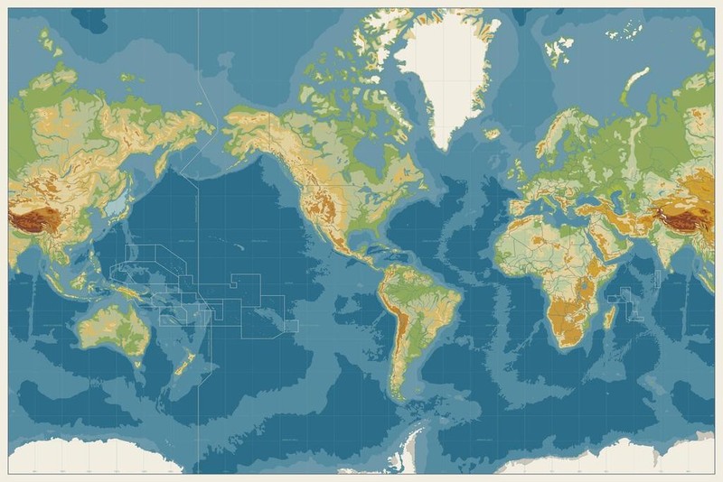 World Map Americas Centered Physical Elevations Map Travel World Map with Cities