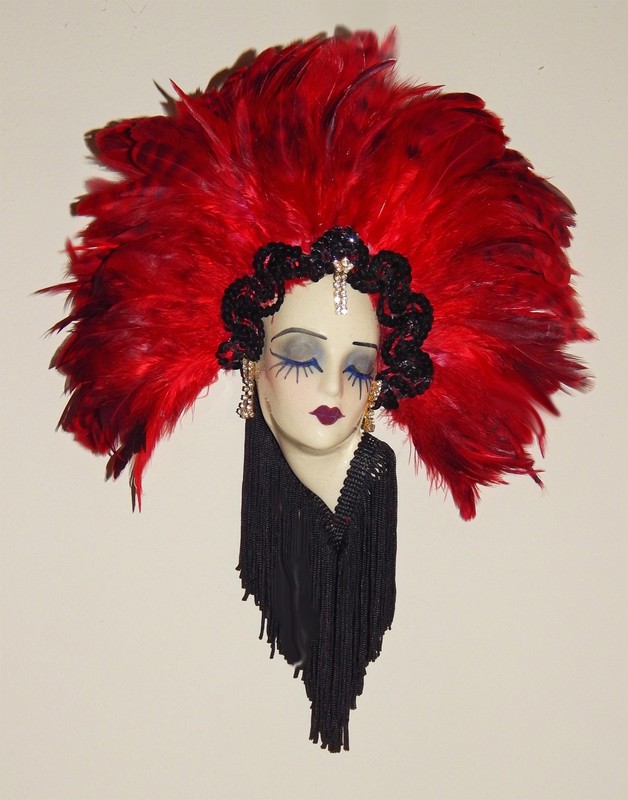 Unique Creations Small Art Deco Lady Face Mask Wall Hanging Decor