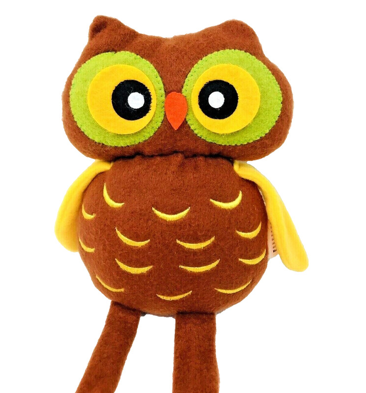 Brown Yellow Green Owl Beanie Plush Felt Shelf Sitter 18" 2014 Newclassic Decor gallery