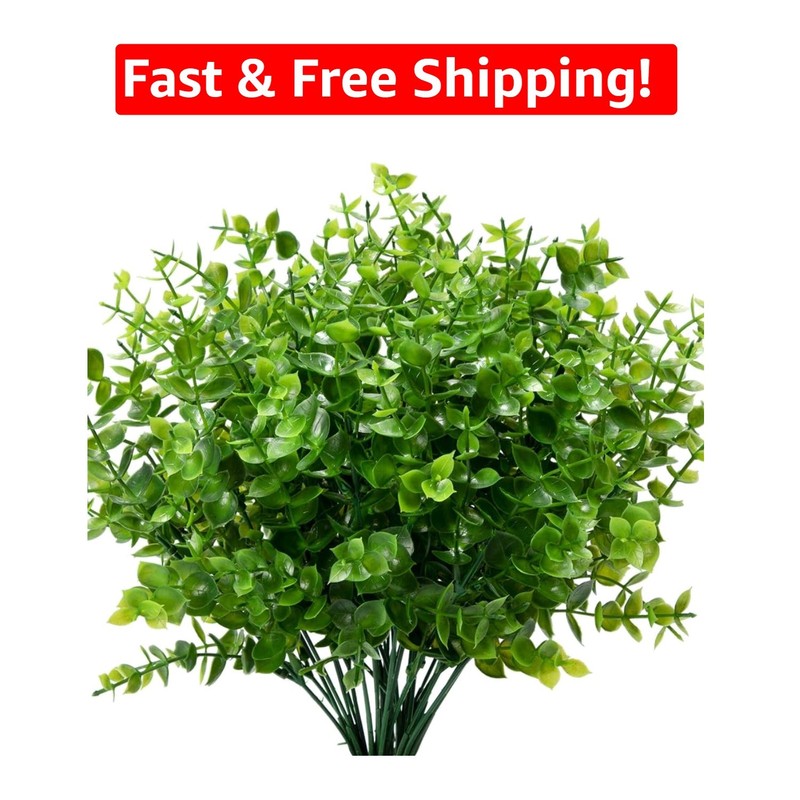 Transform Your Space: 8 Bundles of Faux Boxwood Stems for Indoor & Outdoor Use