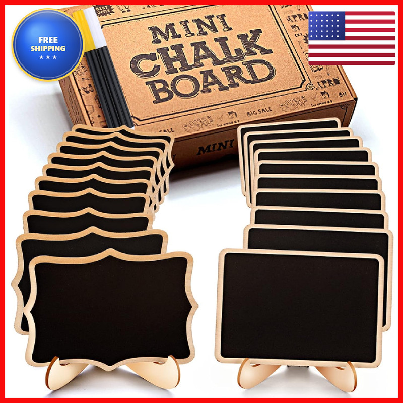 Oleoletoy Mini Chalkboard Signs 20 Pack Framed Small Chalk Board Food Labels