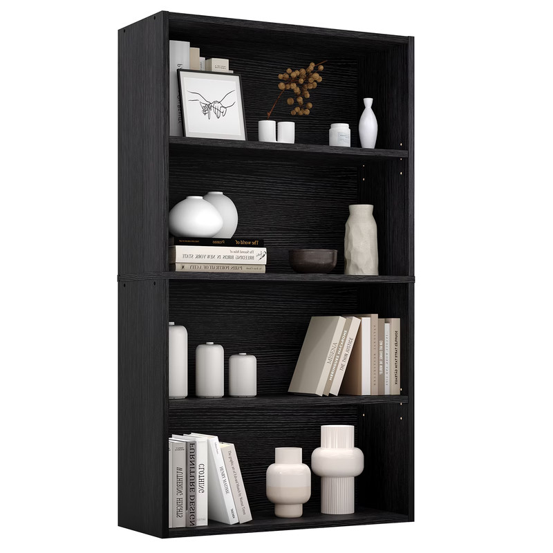 Gianna 4-Tier Bookshelves with Adjustable Shelves