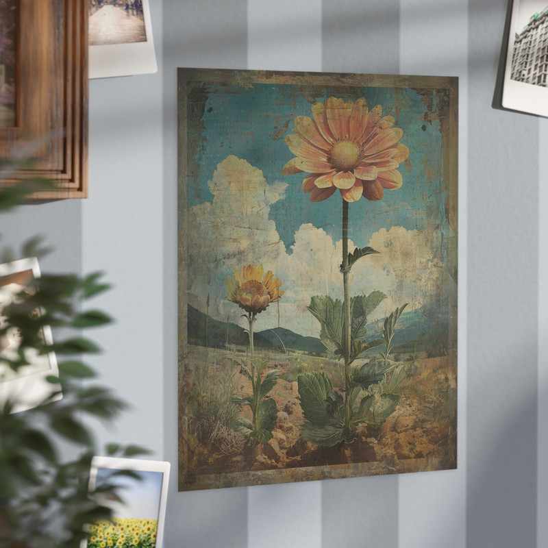 Vintage BOTANICAL Garden Wall Art, Retro Floral Nature Decor, Flower Bud Garden gallery