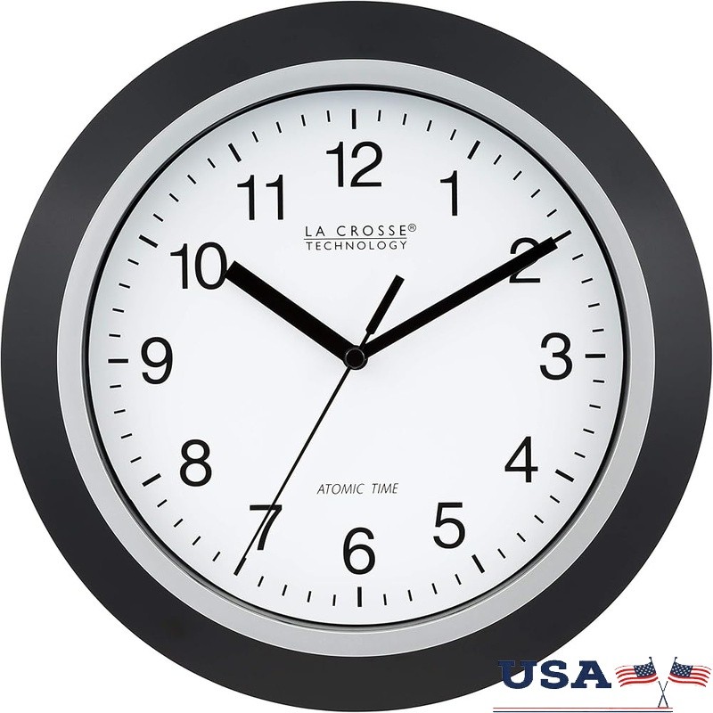 Atomic Analog Clock Radio Controlled Multiple Time Zones Indoor Office Use