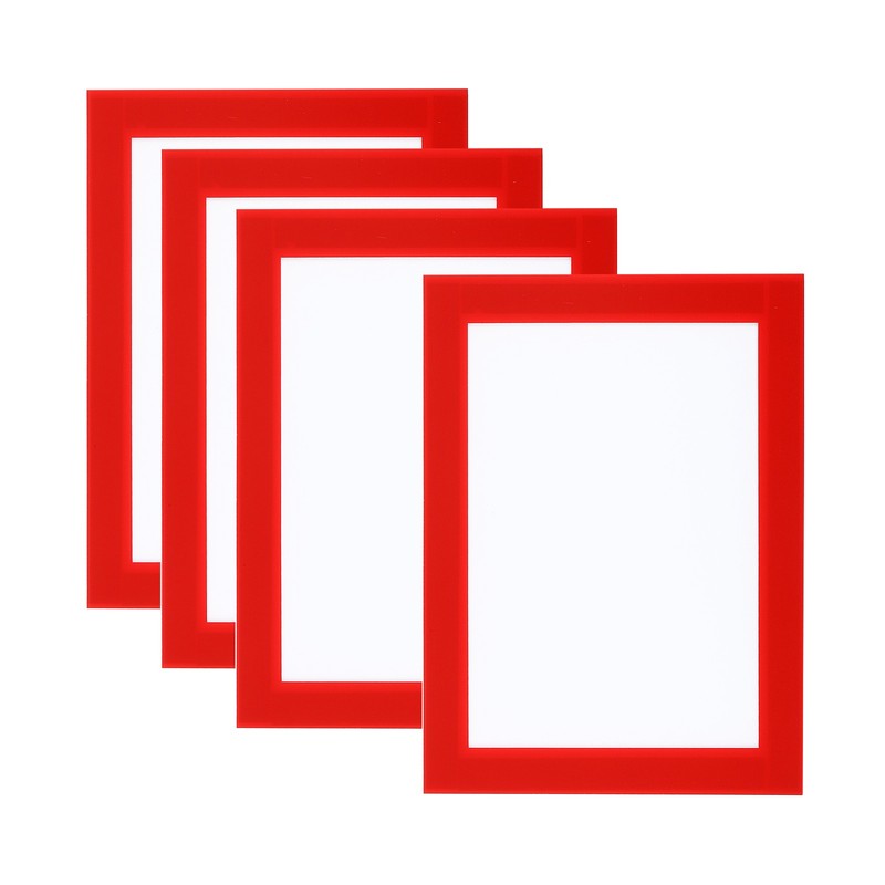 4×6 Magnetic Picture Frame, 4pcs A6 Magnetic Photo Frames, Red