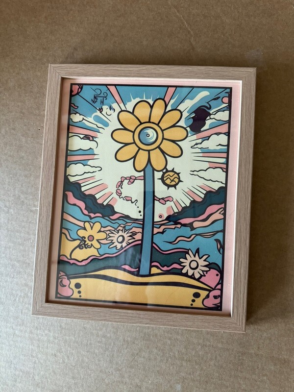 9 x 11 Basic Wood Frame w/canvas print Ready To Hang NEW Shipping Included