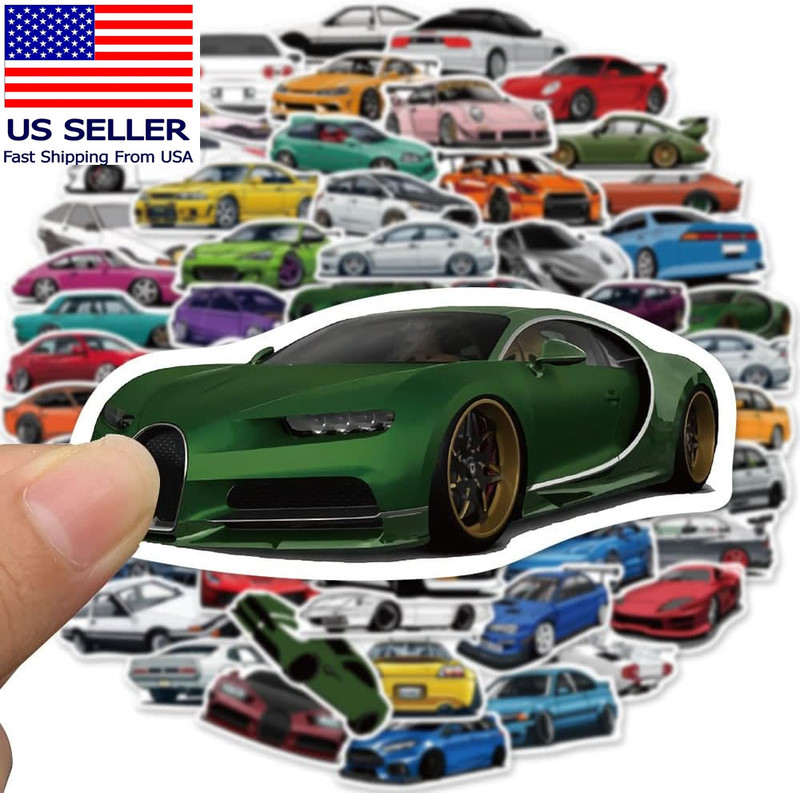 100 Pack Racing Car Stickers - Waterproof Stickers for Kids, Adults - Laptop, Gu gallery