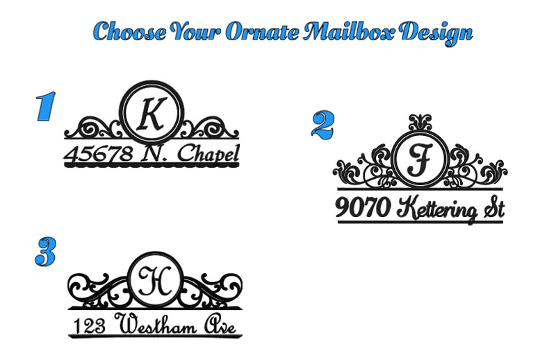 Custom Mailbox Address Vinyl Decal Sticker For Mailbox Monogram Lettering