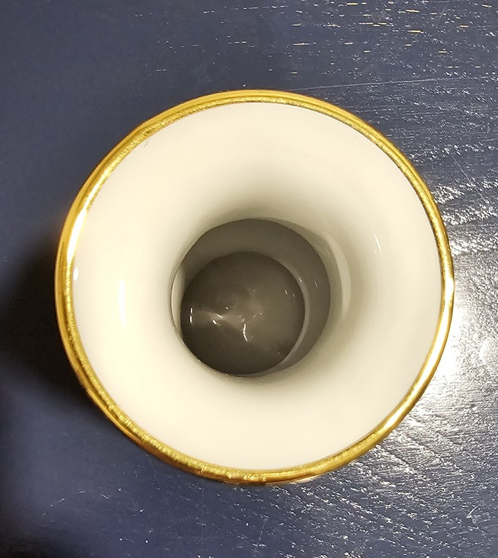 Vintage Hand Painted Gold And White Porcelain Thai Benjarong Vase gallery