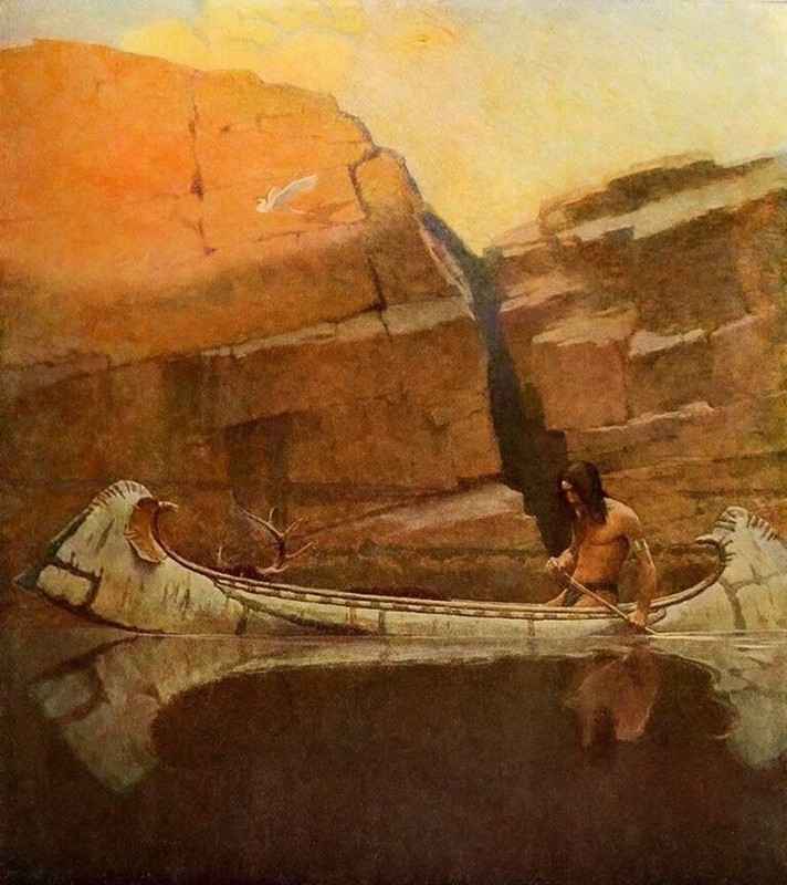 Autumn [Native American] : N.C. Wyeth : 1909: Archival Art Print for Framing