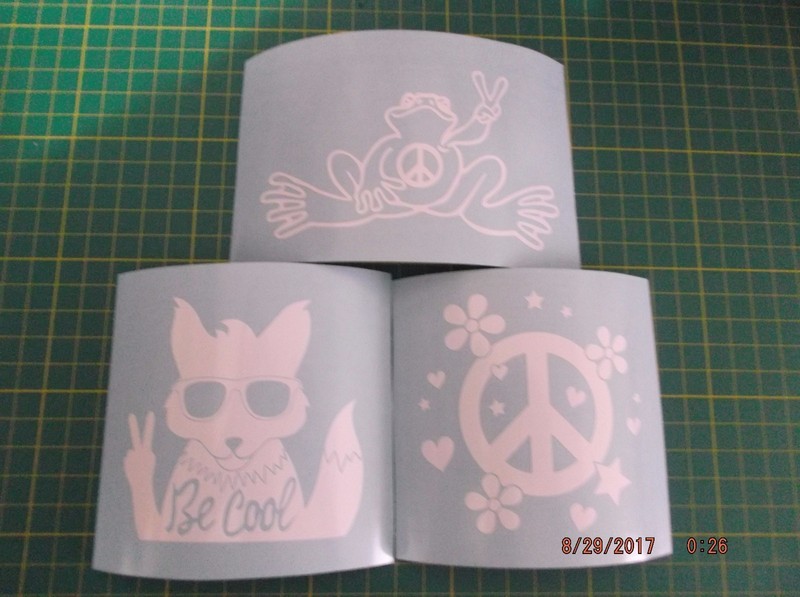 PEACE and LOVE Decal Sticker for Rambler Tumbler Car Window