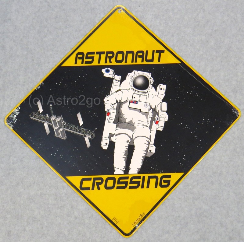 ASTRONAUT CROSSING–Crosswalks Metal 12 X 12 Science Space Astronomy Street Sign