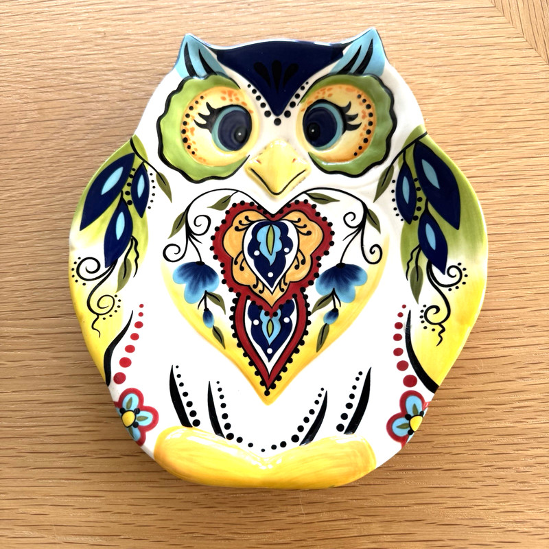España Lifestyle Owl Trinket Dish 8″-BOCCA Handcrafted Ceramic