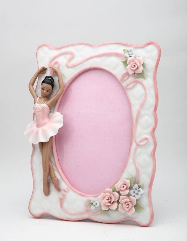 Ceramic African American Ballerina Picture Frame, Home Décor, Gift for Her, Gift gallery