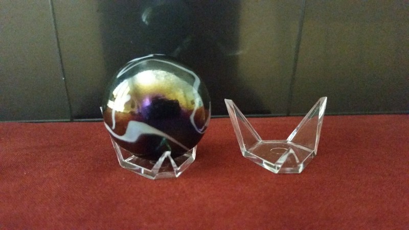 *#Triangular 1.25" Display Stand For Minerals Fossils Crystals Seashells 910 gallery