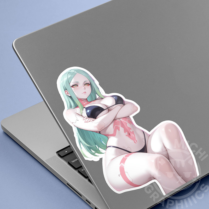 Rebbeca Anime Waifu Pinup beuitiful 7in Anime Car laptop Vinyl Sticker 230