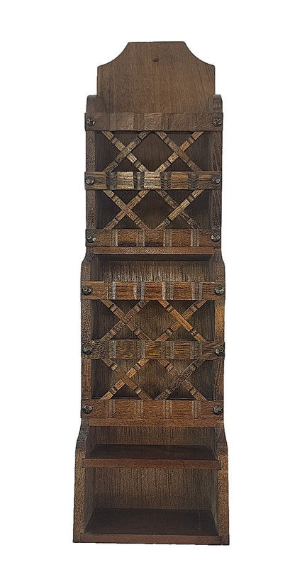 VTG Pat Yoshikawa Hand Carved Wood Wall Mount Mail Organizer 20″