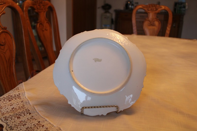 Limoges France LDG & Co Flambeau Porcelain China Handpainted Pink Floral Platter gallery