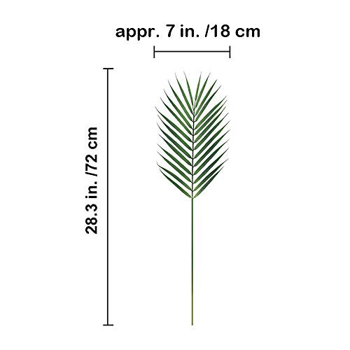 8 Pcs Artificial Areca Palm Leaves Stems Greenery Tropical Palm Tree Leaves Plan gallery