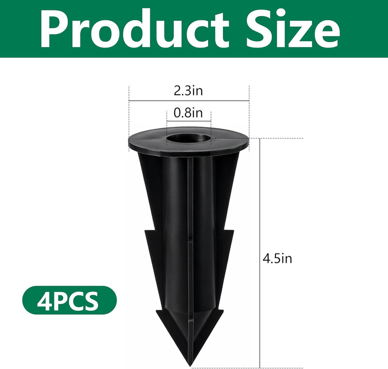 4 Pcs Memorial Artificial Flower Holder, Patio Garden Floral Ground Spikes, Ceme gallery