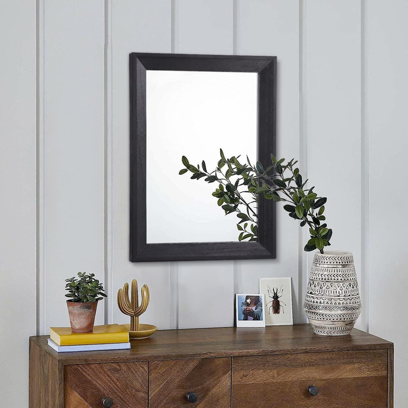 Rectangular Wall Mirror Wood Frame Bathroom Bedroom Entryway Living Room Decor!! gallery